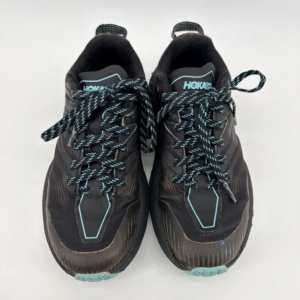 Hoka Speedgoat 4 GTX Size 5 Black Grey Gore-Tex Waterproof Trail Running Womens